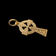 9K Yellow Gold Celtic Cross Charm / Pendant With Knotwork / Scroll Details