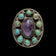Mexican / Navajo Style Sterling Ring Turquoise & Amethyst
