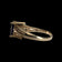 10K Yellow Gold Emerald Cut Purple Sapphire Open Work Cathedral Ring Size 7.5