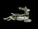 Vintage Sterling Silver Leaping Stag / Jumping Deer Brooch