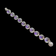 Sterling Silver N E From Denmark Amethyst Cabochon Bracelet