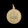 14K Yellow Gold Cancer Zodiac Medallion Charm Pendant