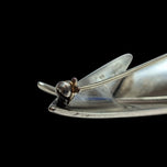 Viggo Wollny Fammik Sterling Silver Brooch Denmark MCM Modernist Boomerang Abstract