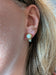 10K Yellow Gold Pearl and Diamond Heart Stud Earrings