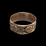 Antique 9K Gold Antique Seashell / Scalloped Motif Ring Size 6.25