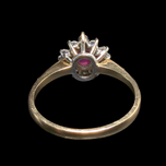 Birks 14K Yellow Gold Ruby and Diamond Ring Size 6.5