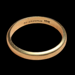 10K Yellow Gold Vintage Gladstone Simple Wedding Band Ring Size 4 3/4