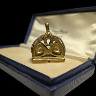 Art Nouveau Style Gold Filled Monogram Fob