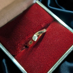 14K Yellow Gold Ring Abstract Wave Stacker Ring