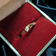 14K Yellow Gold Ring Abstract Wave Stacker Ring