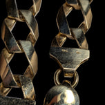10K Solid Yellow Gold Curb Link Bracelet 11mm