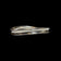 Sterling Silver Concave Warp Abstract Bangle Bracelet