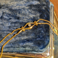 14K Yellow Gold and Diamond Chain Bracelet