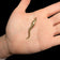 10K Yellow Gold Brushed / Etched Cornicello Pendant / Charm