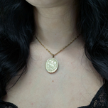 Antique Gold Filled Victorian Double Sided Locket With Cross