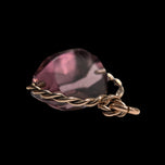 9K Rose Gold Amethyst Spinning Fob Pendant