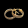 10K Yellow Gold Etched Hoop Earrings