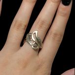 Vintage Sterling Silver Vermeil Ring From Poland Size 7 3/4
