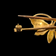 Antique 14K Yellow Gold Butterfly Brooch with Seed Pearls