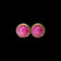 14K Yellow Gold Pink Star Sapphire Stud Earrings