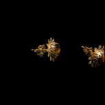14K Gold & Tigers Eye Earrings Pierced