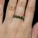 10K Yellow Gold Emerald and Diamond Stacker Ring Size 4 3/4