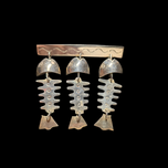Sterling Silver Taxco Mexican Triple Fish Fishbone Brooch