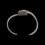 Sterling Silver Mexico Abstract / Modernist Stacked Wave Cuff Bracelet