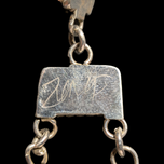 Sterling Silver Native American Turquoise Chandelier Stud Earrings Petit Point Signed