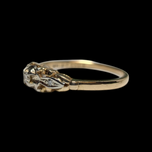 Vintage Birks 14K Yellow Gold & White Gold Diamond Ring Size 5 3/4