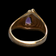 10K Yellow Gold Teardrop Amethyst & Diamond Ring Size 5 1/4