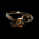 10K Etched Yellow Gold Citrine Ring Size 5 1/4