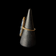 10K Yellow Gold Tall Marquise Cut Hematite Ring Size 4 3/4