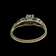 14K Vintage White and Yellow Gold Three Stoned Diamond Estate Ring 6 3/4
