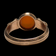 Antique 9K Rose Gold Carnelian Cabochon Ring Size 6.5