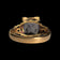 10K Yellow Gold Emerald Cut Synthetic Colour Change Sapphire Size 6