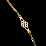 14K Yellow Gold Balestra Italy Station Chain Necklace 16"