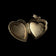 10K Yellow Gold Brushed / Etched Heart Locket / Pendant