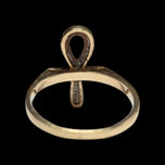 10K Yellow Gold Egyptian Ankh Ring Size 6.5