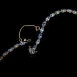 1950's Christian Dior by Mitchel Maer Demi-Parure Faux Sapphire / Pearl Necklace and Earrings Set