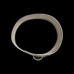 Sterling Silver Modernist Cuff Bracelet Sliding Clasp : Brushed / Textured