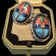 Native American Sterling Silver Inlaid Gemstone Clip On Earrings Signed