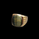 10K Yellow Gold Hawk's Eye / Blue Tiger's Eye Mens Ring Size 9 3/4