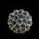14K White Gold Sapphire Cluster & Cocktail Ring Size 8