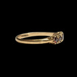 Vintage 9CT Scrollwork 5 Stone Garnet Ring Size 8