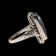 10K White Gold Art Deco Bezel Set Synthetic Spinel Ring Size 2 3/4