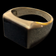 10K Yellow Gold & Black Onyx Unisex Signet Ring Size 7 1/4