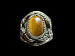 Sterling Silver Native American Navajo Tiger's Eye Ring Size 11 1/4