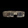Sterling Silver Heavy Floral Panel and Rope Chain / Weave Bracelet: Box Clasp