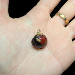Antique 9CT Yellow Gold Mounted Peruvian Good Luck Wairuru Seed Charm / Pendant